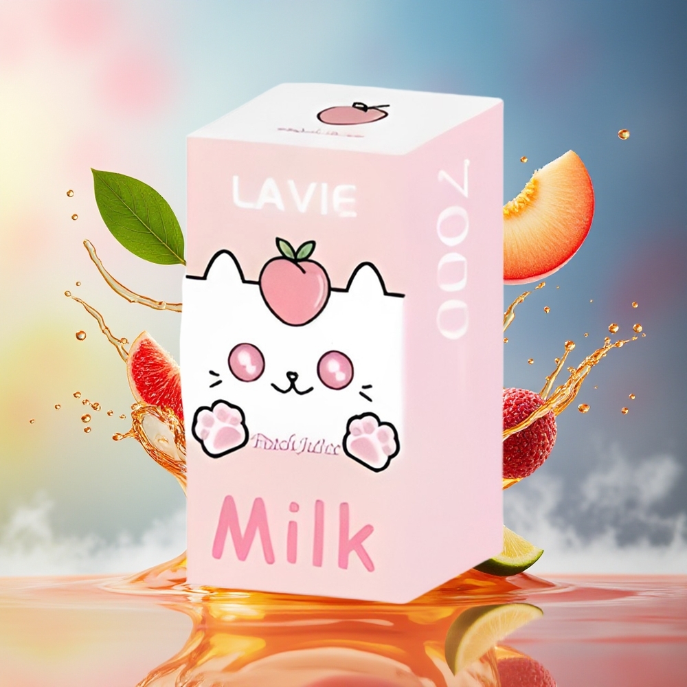 LAVIE Milk 7000 Puffs Norge Engros Type C 16ML Ferskenjuice