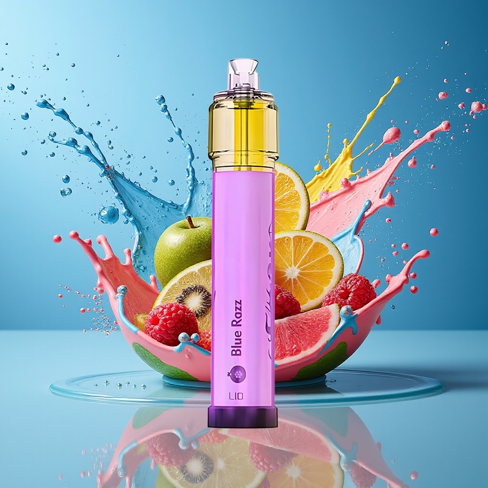 LIO Bee Lit 2500 Norge Engros Blå Bringebær 1300mAh 6.0ml 5%