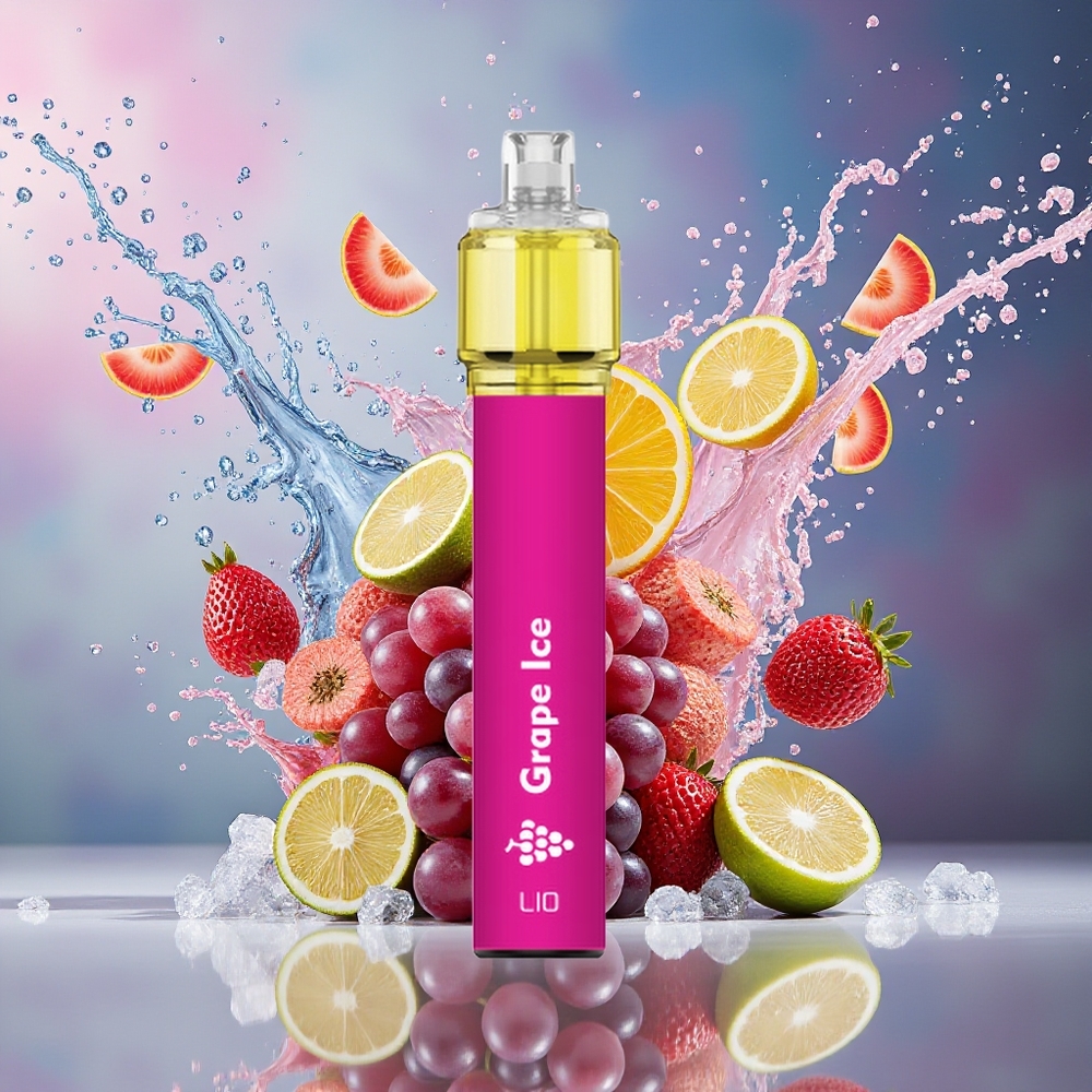 LIO Bee18 Max 2500 Puffs Engros Norge 1300mAh 6.5ml Druer Is Engangsdamper
