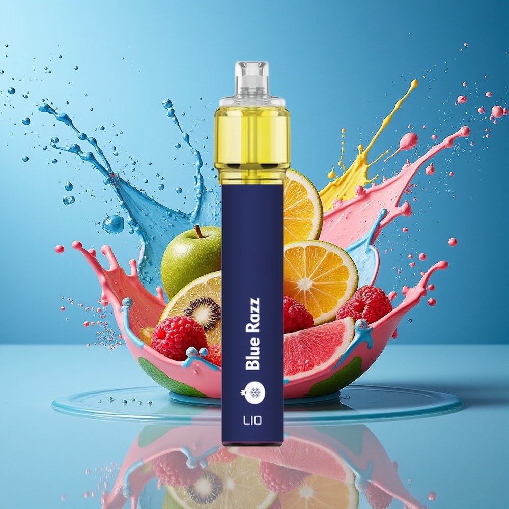LIO Bee18 Max 2500 Puffs Engros Norge Blå Bringebær 1300mAh 6.5ml 5%
