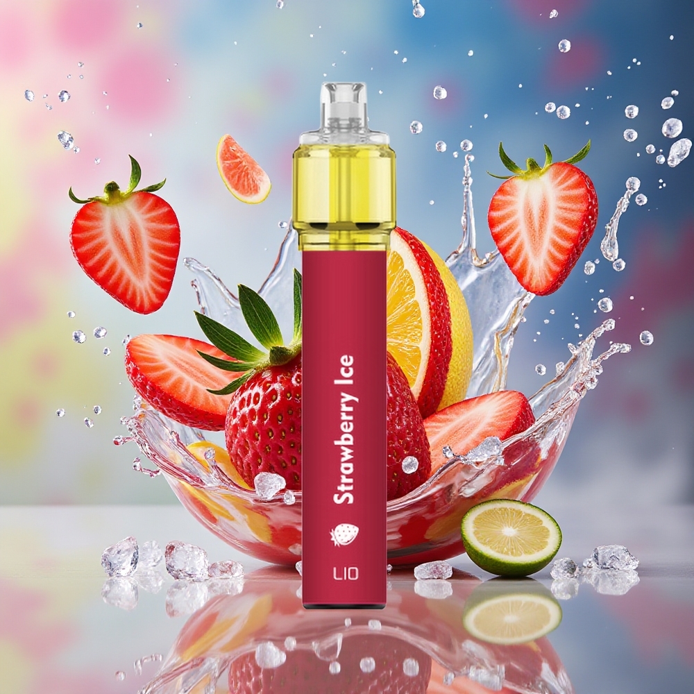 LIO Bee18 Max 2500 Puffs Norge Engros Engangs Vape Jordbær Is 1300mAh 6.5ml