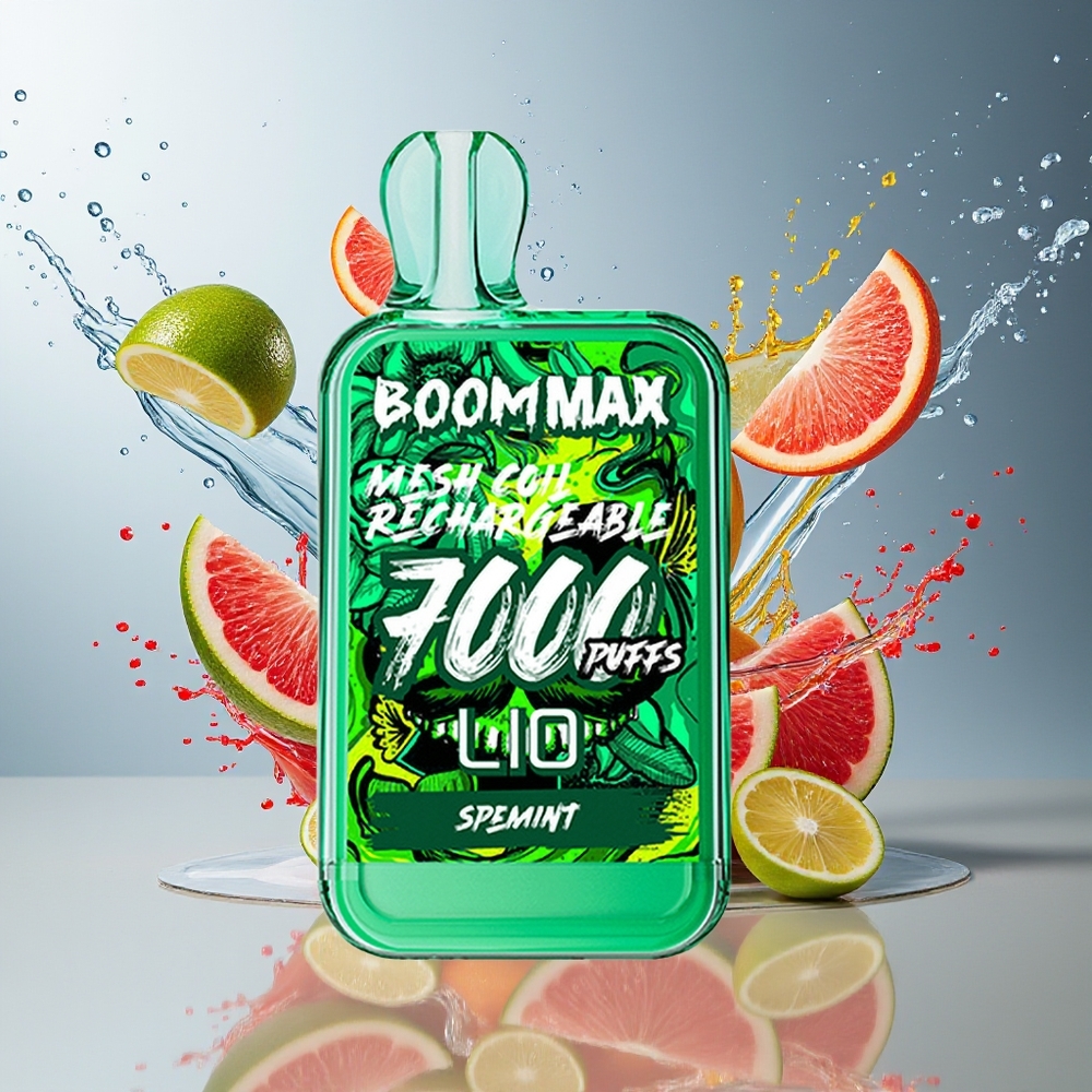 LIO BOOM MAX 7000 Puffs 15ml Norge Engros PC & PCTG 650mAh Type-C Spemint