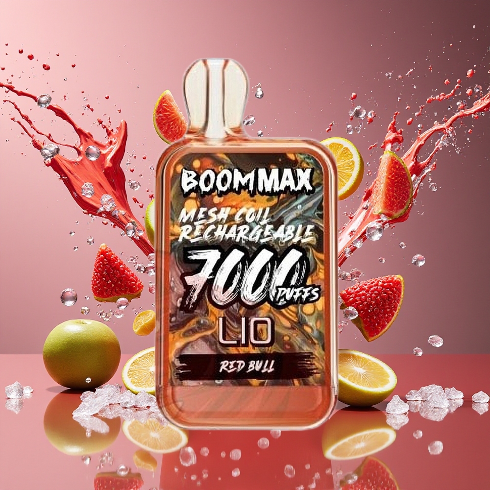LIO BOOM MAX 7000 Puffs Engros Norge 15ml 50mg Rød Okse Engangsdamper