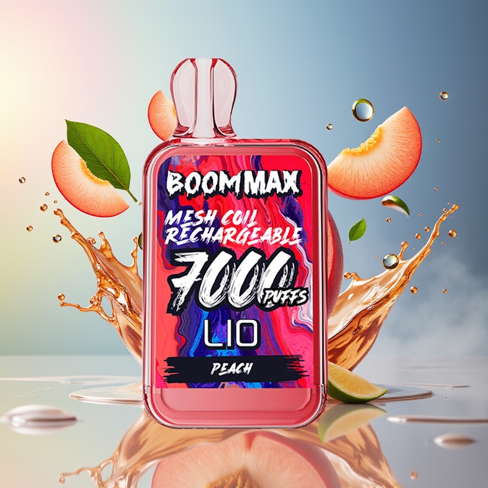 LIO BOOM MAX 7000 Puffs Norge Engros 15ml Fersken Engangsdamper