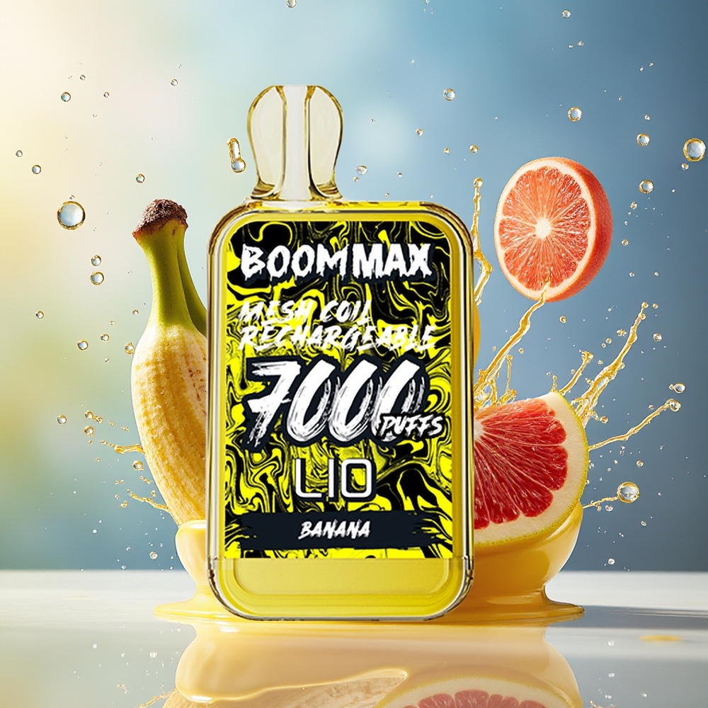 LIO BOOM MAX 7000 Puffs Norge Engros 650mAh Type-C Banan Engangsdamper