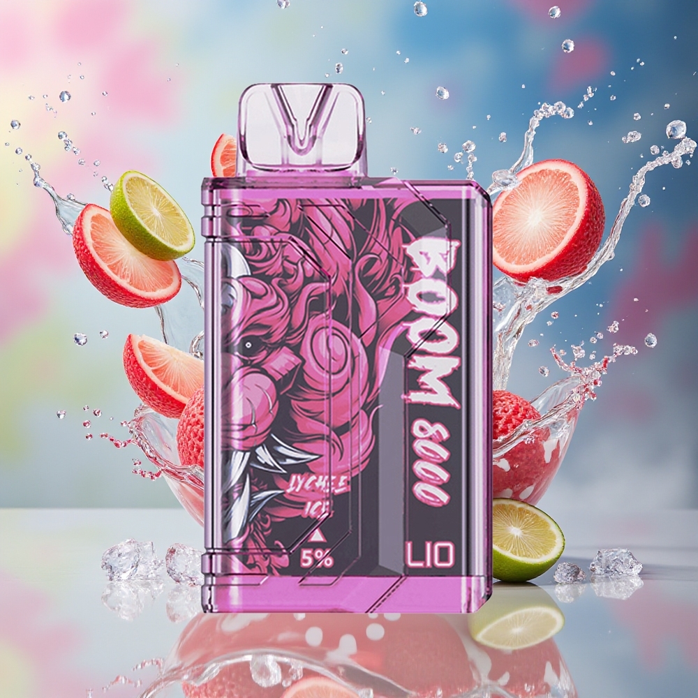 LIO BOOM PRO 8000 Puffs Norge Engros Type-C 650mAh 15ml Litchi Is