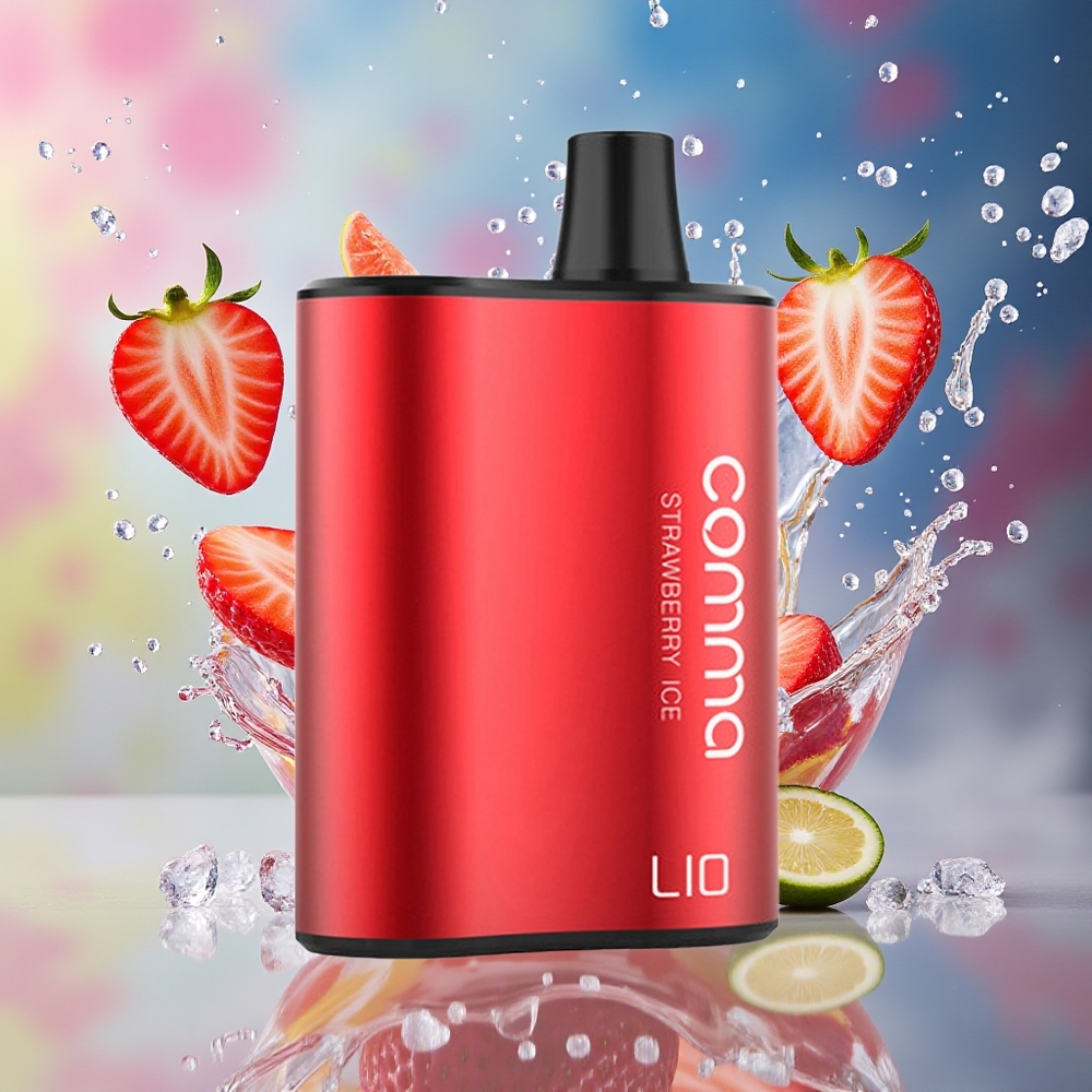 LIO COMMA 5000 Norge Engros Engangsdamper Jordbær Is 15ml 900mAh Type-C