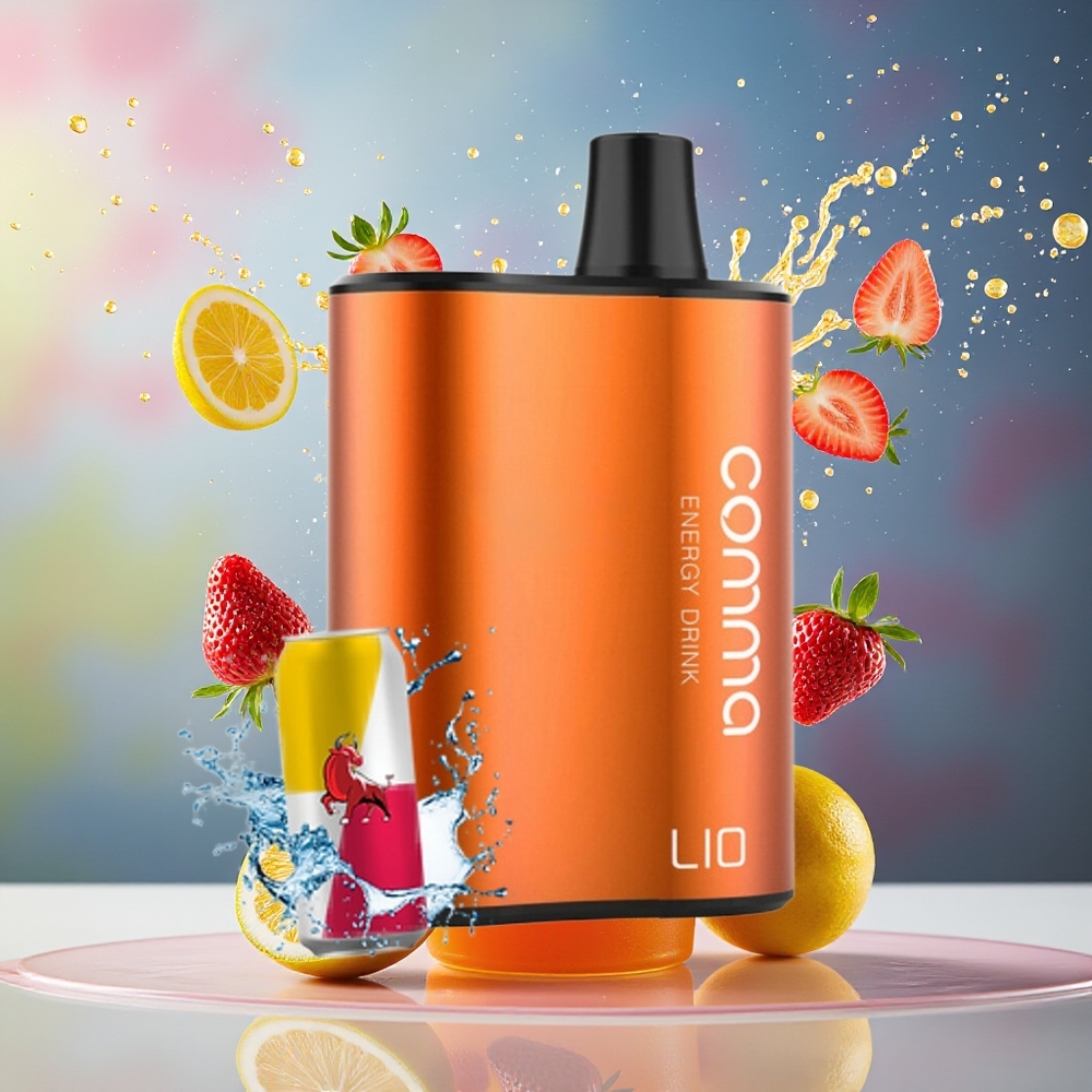LIO COMMA 5000 Puffs Engros Norge 15ml 900mAh Type-C Aluminum Alloy Engangsdamper Energidrikk
