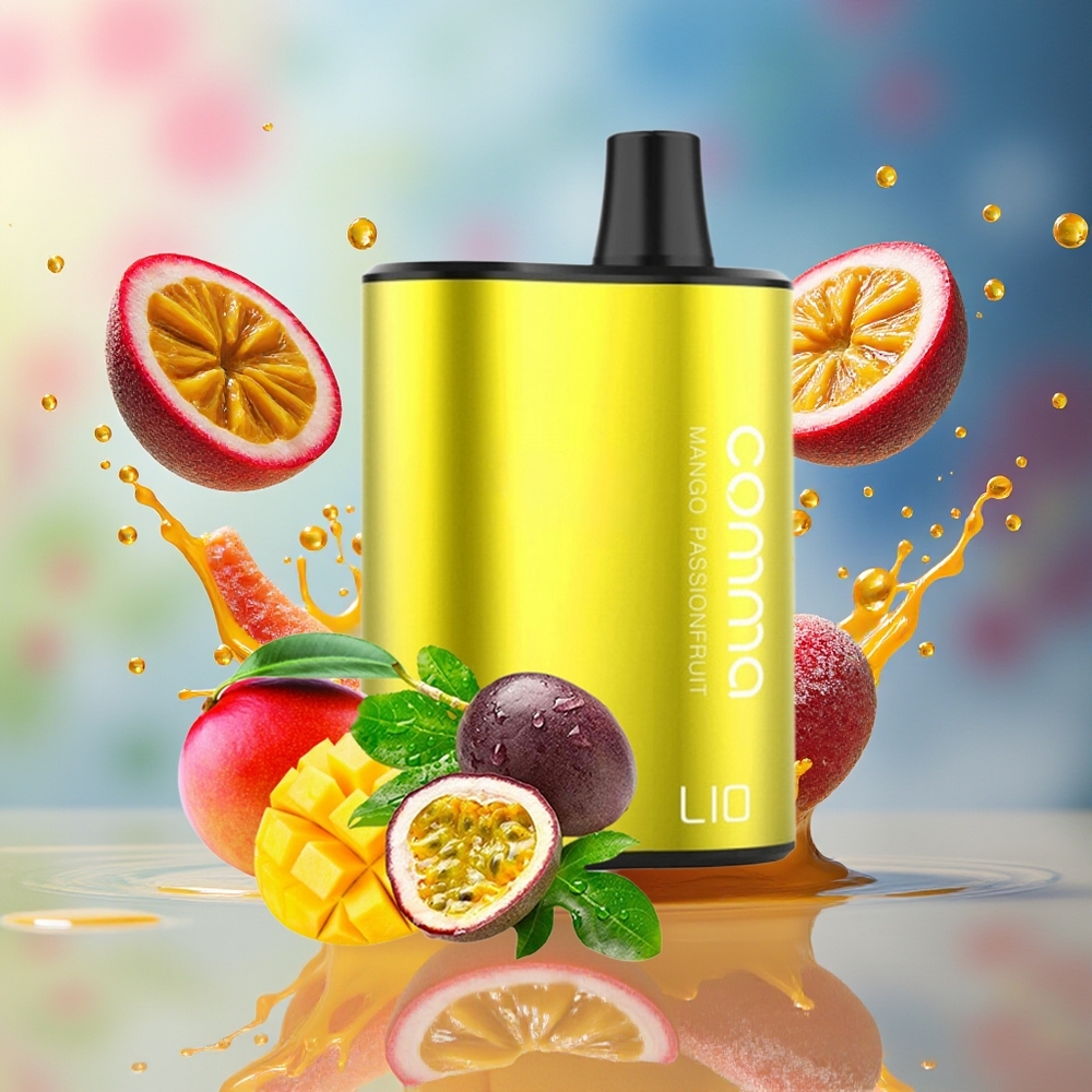 LIO COMMA 5000 Puffs Engros Norge Mango Pasjonsfrukt 15ml 900mAh Type-C