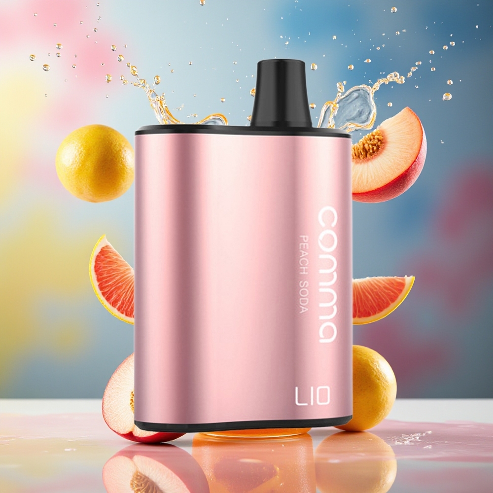 LIO COMMA 5000 Puffs Norge Engros Fersken Brus 15ml 900mAh Type-C
