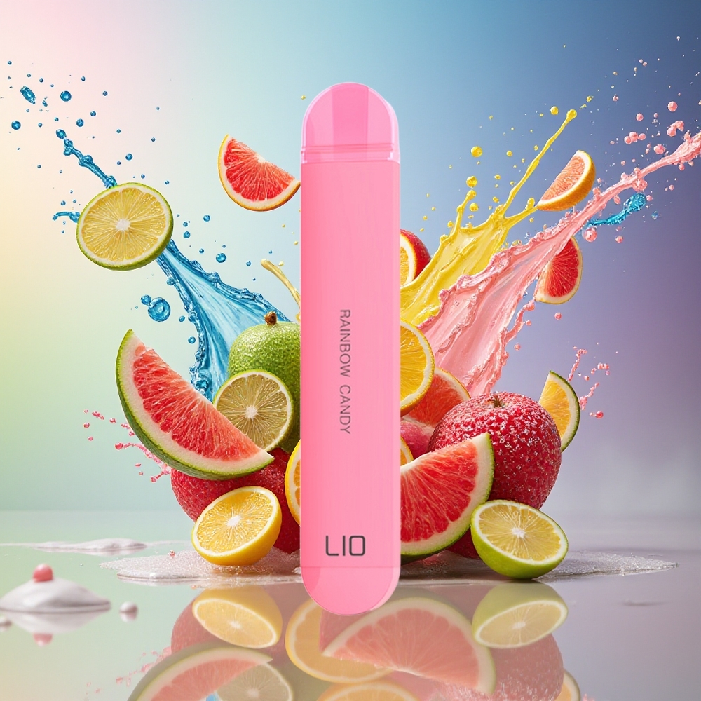 LIO NANO X 600 Puffs Engros Norge Engangsdamper Regnbue Godteri 500mAh 2ML 20mg