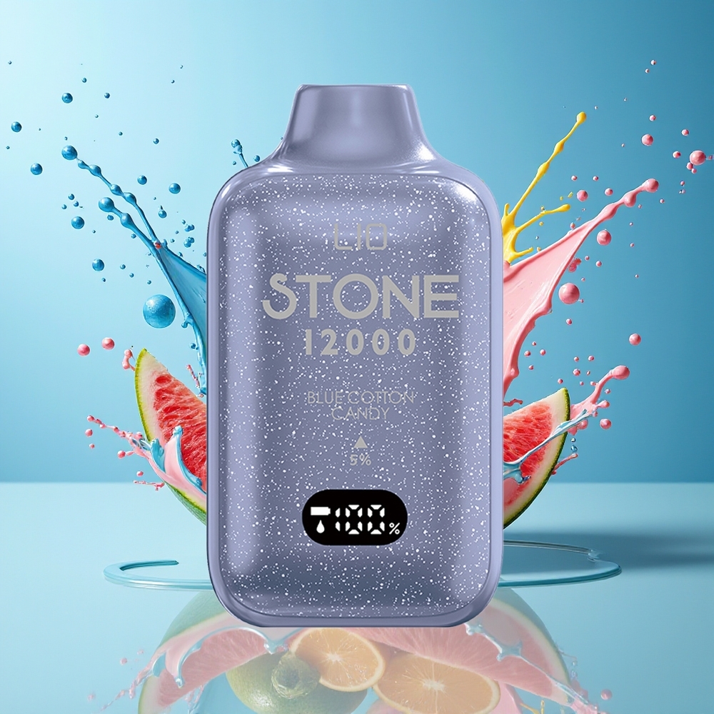 LIO Stone 12000 Puffs 18ML Blå Bomullsgodt Norge Engros