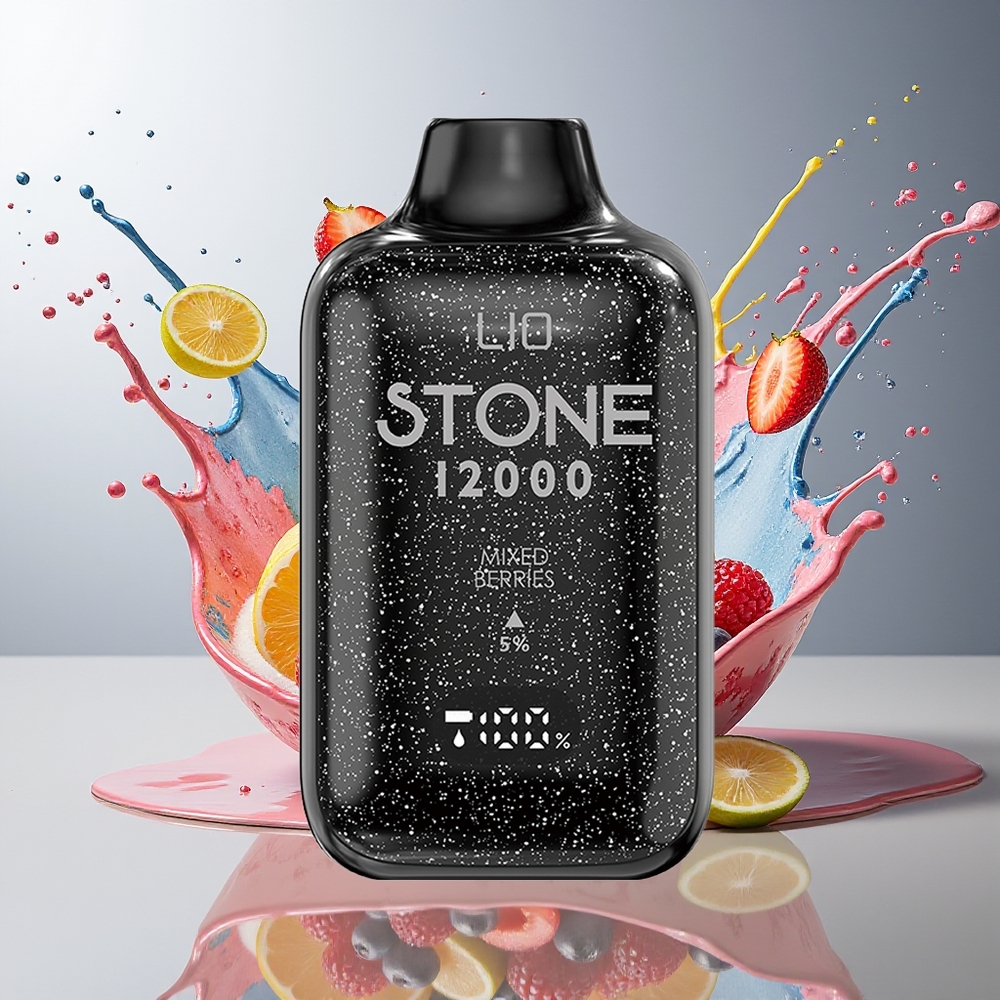 LIO Stone 12000 Puffs Norge Engros Type-C Lading 18ML Blandede Bær Engangsdamper