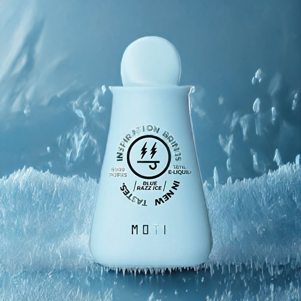 MOTI BEAKER 5000 12mL Blå Bringebær Is Norge Engros Rechargeable 650mAh