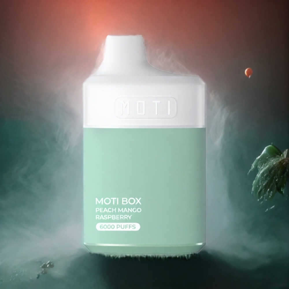 MOTI BOX 6000 Norge Engros 14mL 5% Fersken Mango Bringebær