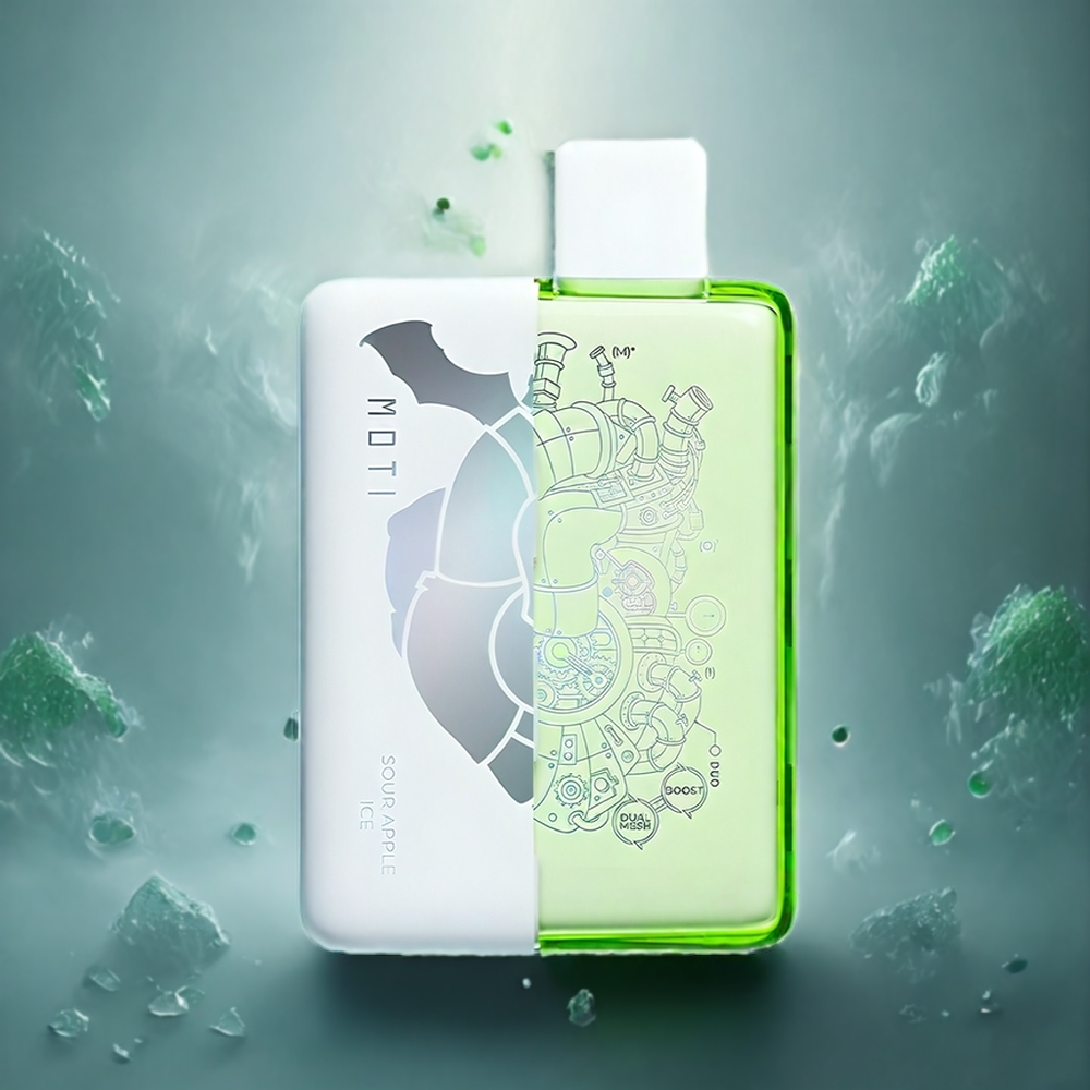 MOTI DUO 9000 Norsk Sur Eple Is Dobbel Mesh 50mg Norge Engros