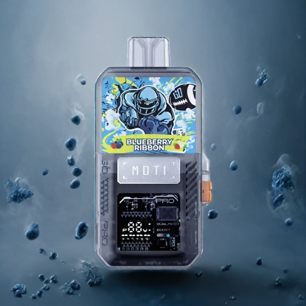MOTI GO PRO 12000 Norge Engros Blåbær Ribbon 16mL 1000mAh Type-C