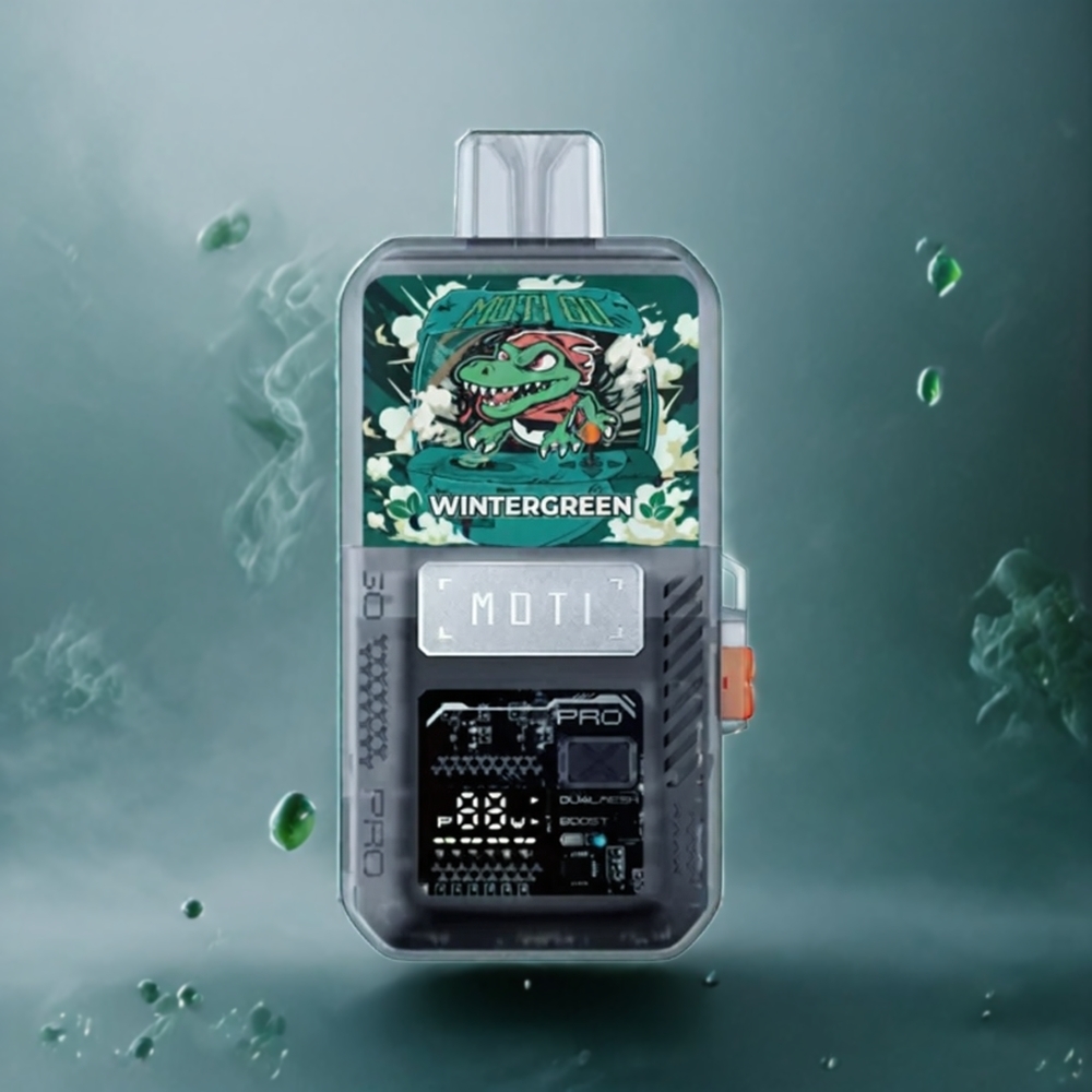 MOTI GO PRO 12000 Norge Engros Vintergrønn 16mL 12000 Puffs Boost 0.6 Ohm 20W