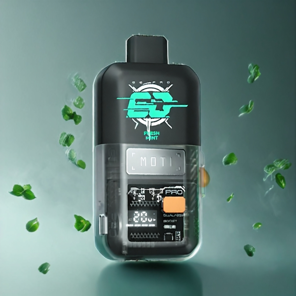 MOTI GO PRO BATTERY 12000 Norge Engros 16mL Frisk Mynte Smart Display 1.0 Ohm Dual Mesh