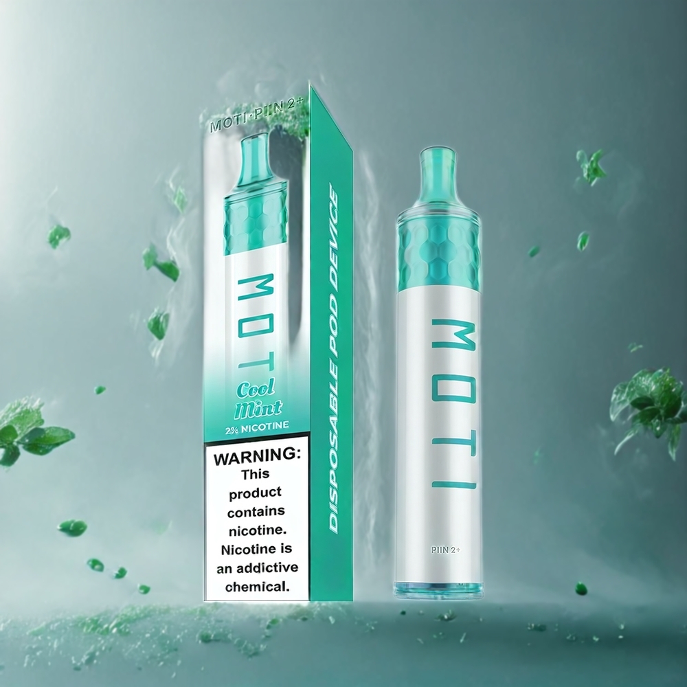 MOTI PIIN 2+ 2000 Puffs Engros Norge 6.0mL 50mg/mL Kjølig Mynte