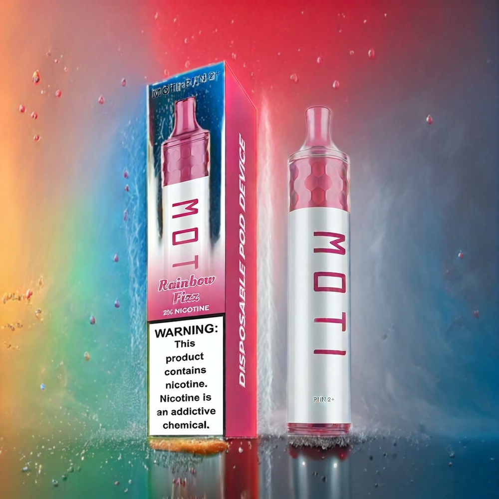 MOTI PIIN 2+ 2000 Puffs Engros Norge 6.0mL 50mg/mL Regnbue Fizz
