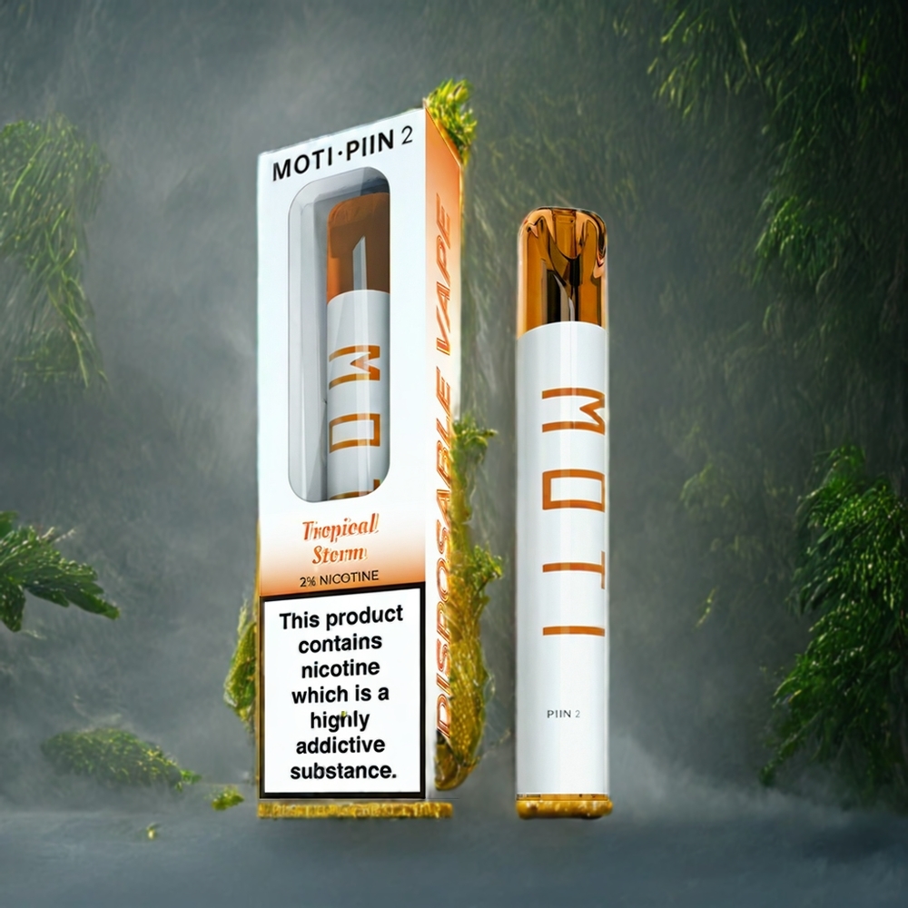 MOTI PIIN 2 600 Puffs Engros Norge Tropisk Storm 2% Nikotin 2.0mL 400mAh