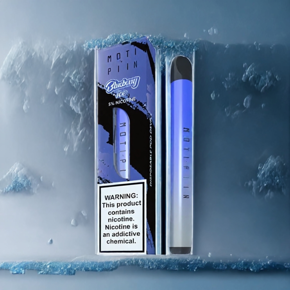 MOTI PIIN Blåbær Is Norge Engros 2% og 5% Nikotinsalt 1.6mL 320mAh