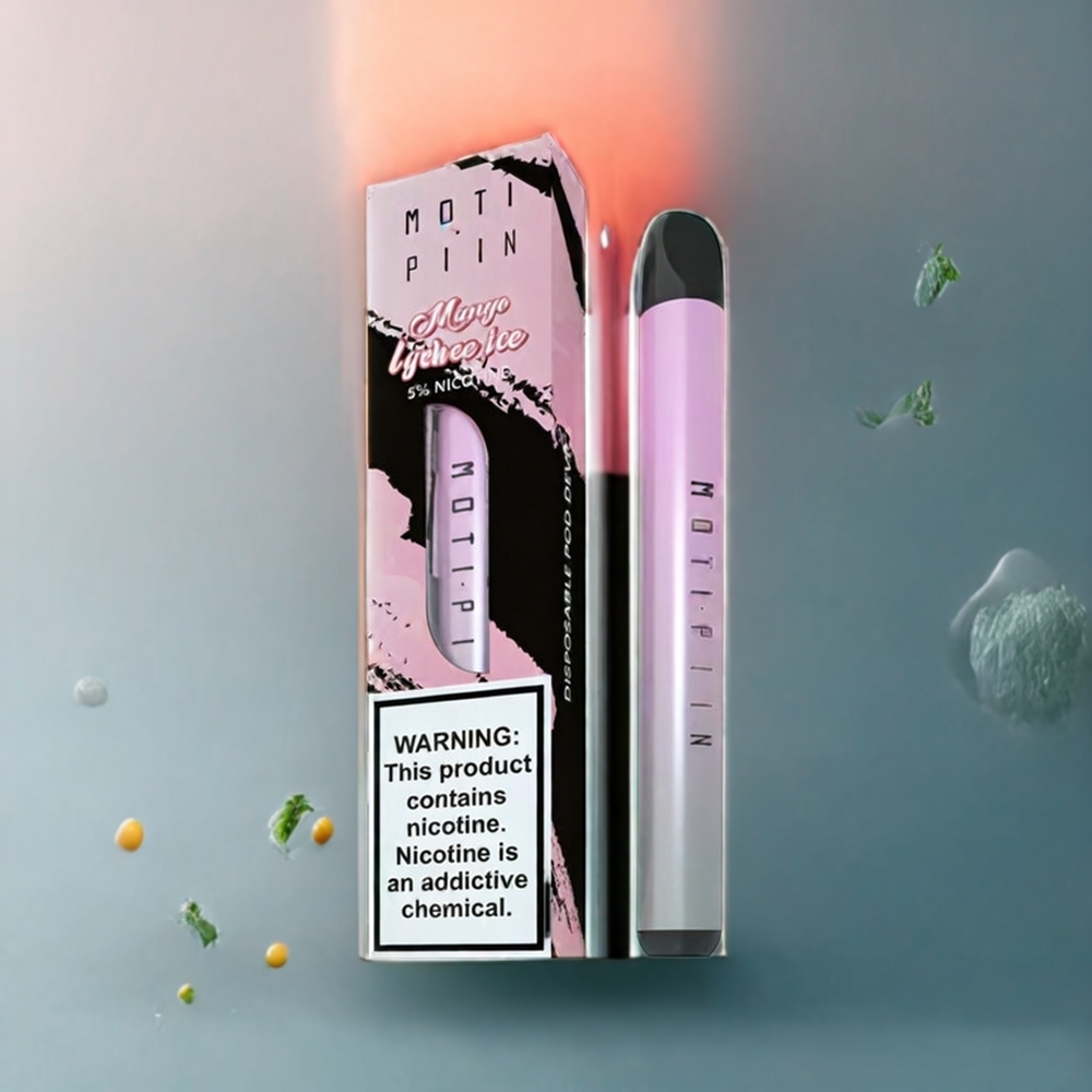 MOTI PIIN Norge Engros Salt Nikotin 5% Kompakt Som Fargestift Mango Lychee Is