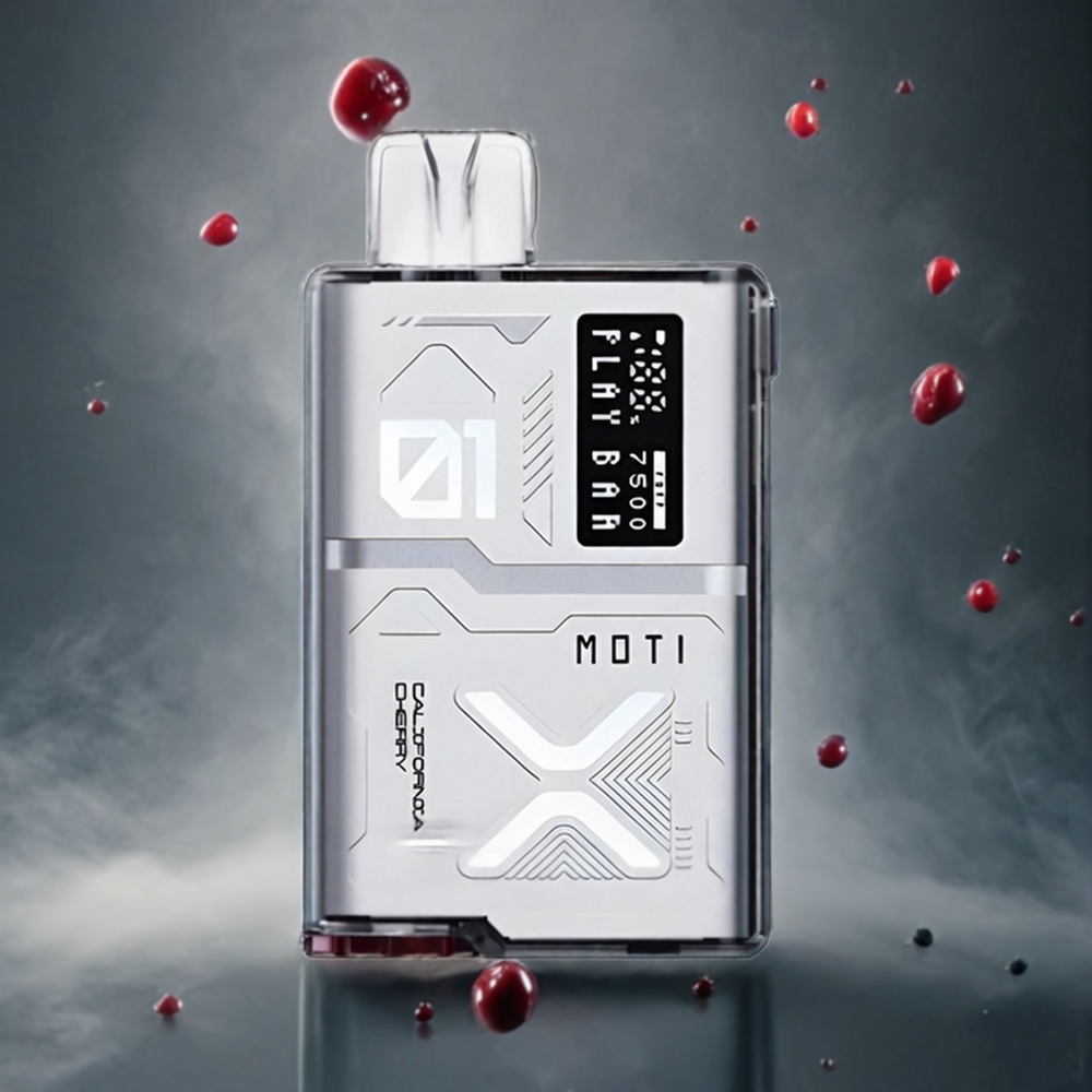 MOTI PLAY BAR 7500 Engangs Vape California Kirsebær Norge Engros 7500 Puffs 50mg
