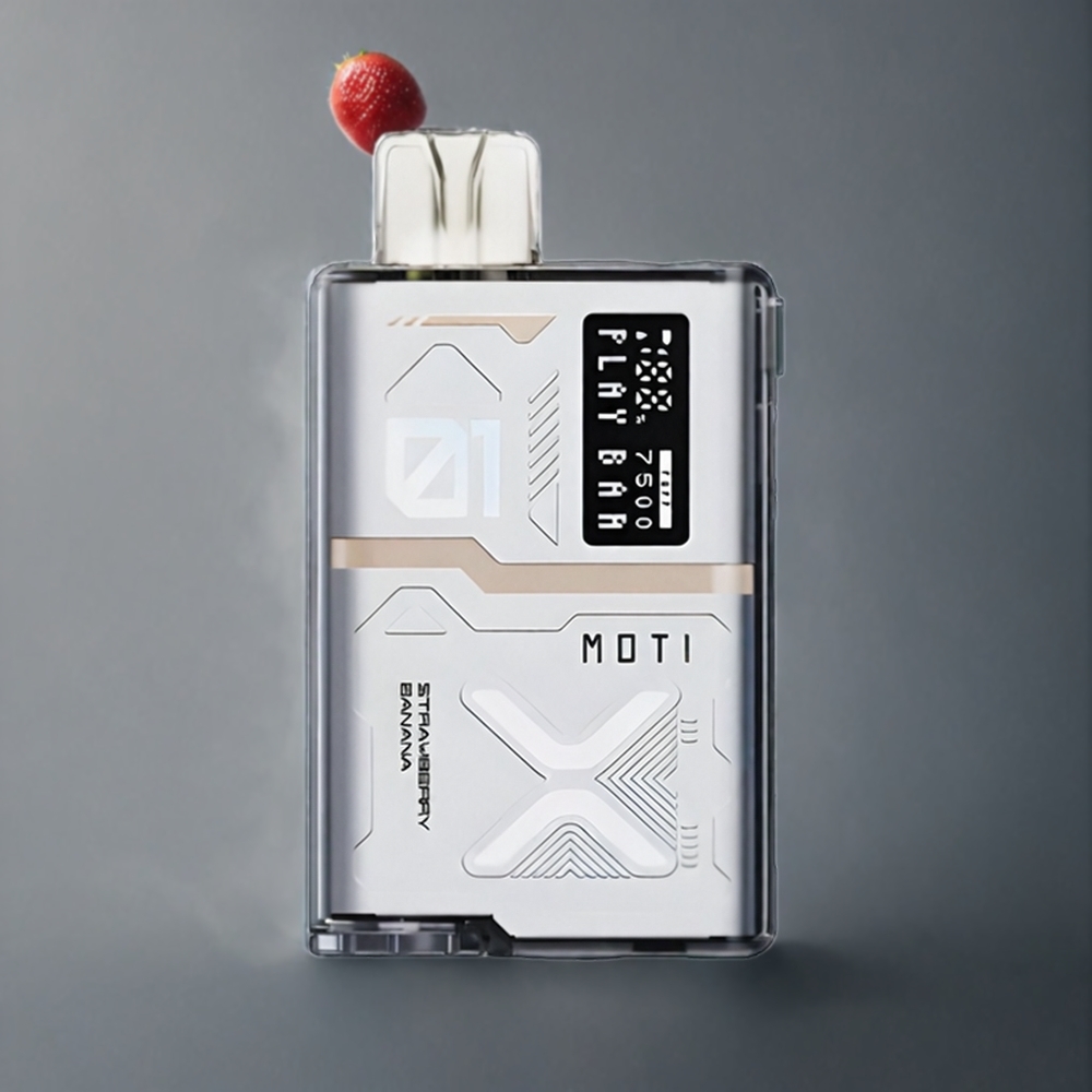 MOTI PLAY BAR 7500 Engangs Vape Jordbær Banan Norge Engros 7500 Puffs 50mg/mL