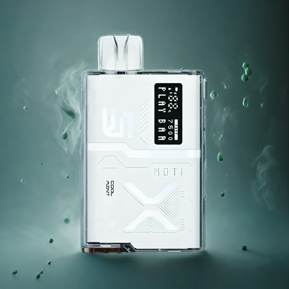 MOTI PLAY BAR 7500 Engangs Vape Kjølig Mynte Norge Engros 7500 Puffs 50mg/mL 18mL