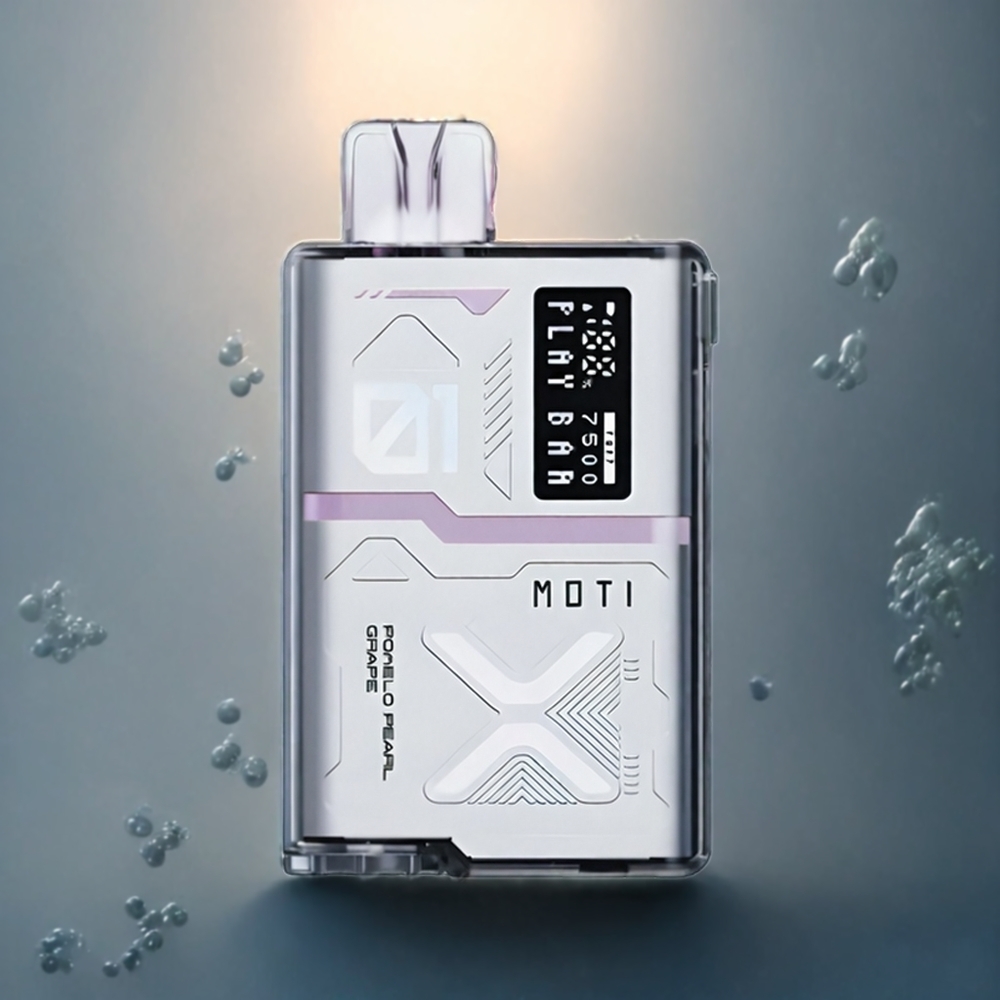 MOTI PLAY BAR 7500 Norge Engros Engangs Vape 7500 Puffs 50mg/mL 18mL E-væske Pomelo Perle Drue