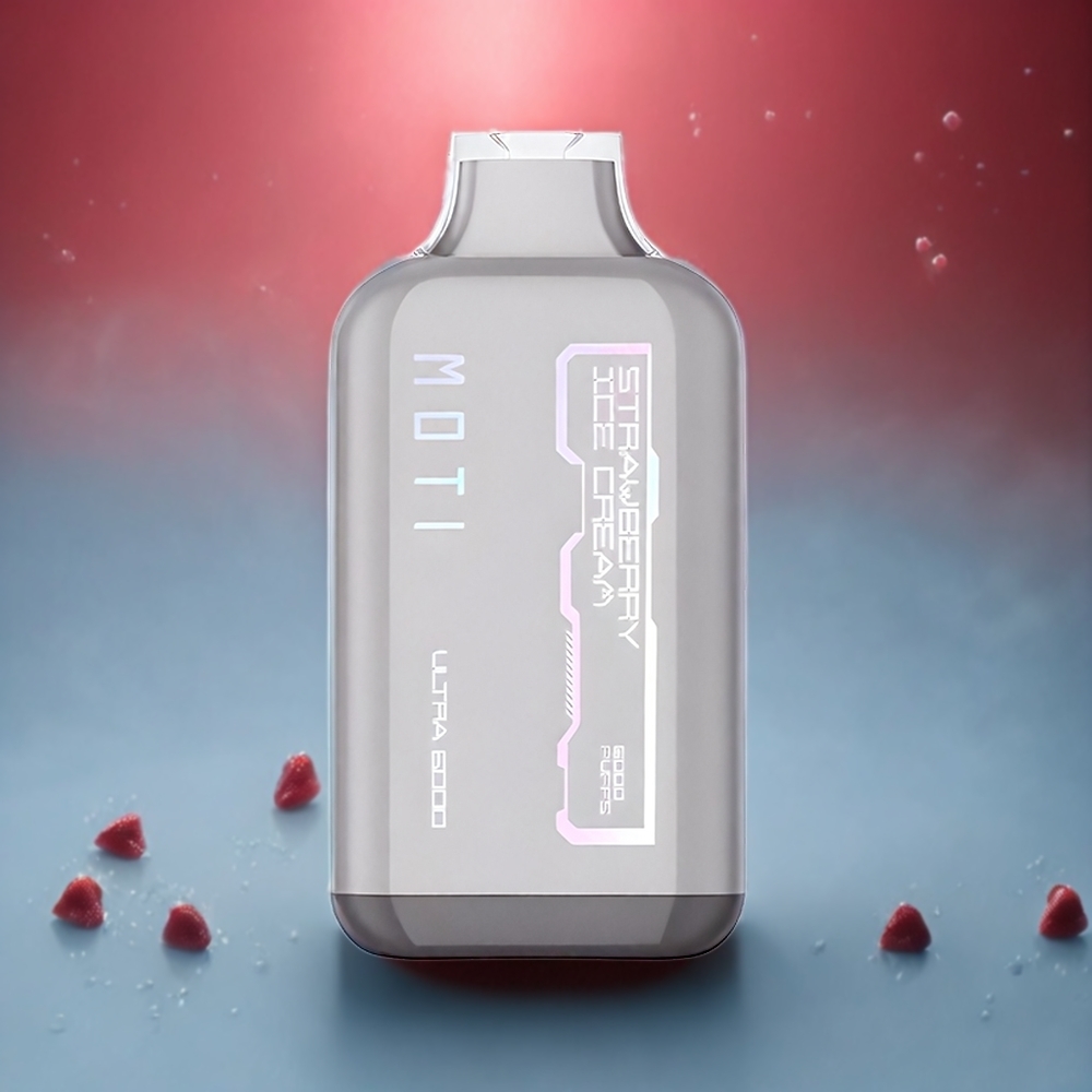 MOTI ULTRA 6000 Norge Engros 13ml 50mg Jordbær Iskrem