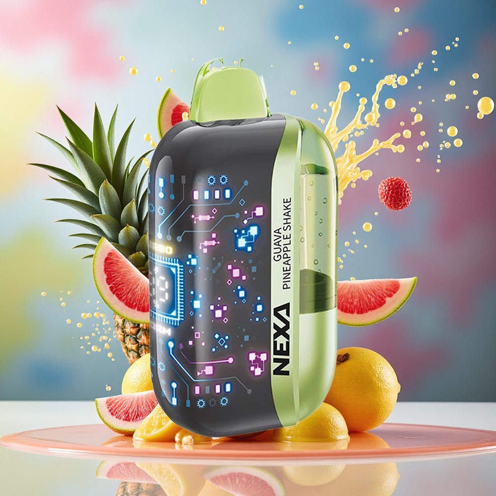 NEXA Ultra 50000 Norge Engros Engangsdamper Guava Ananas Shake 20ml 800mah 5% 0.9ohm 3d Skjerm Type-C