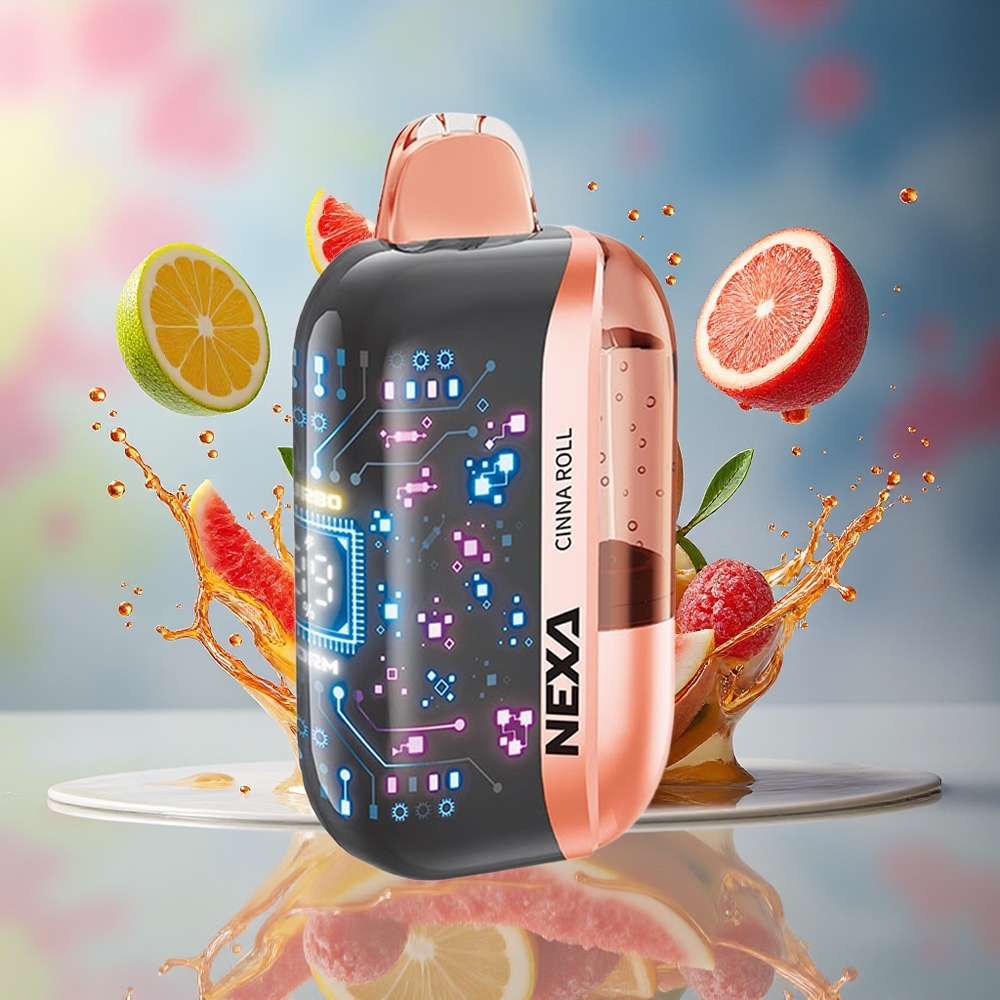 NEXA Ultra 50000 Puffs Norge Engros 20ml 800mAh 5% Kanelbolle 0.9ohm Dual Mesh Skjerm Type-C