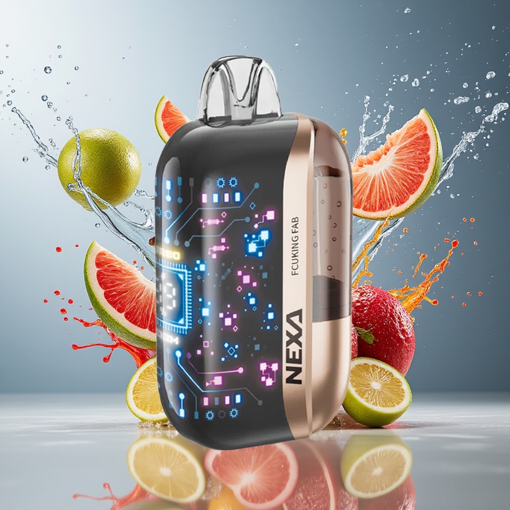 NEXA Ultra 50000 Puffs Norge Engros 20ml 800mAh 5% Nikotin 0.9ohm Dual Mesh 3D Skjerm Type-C Lading Fcuking Fab