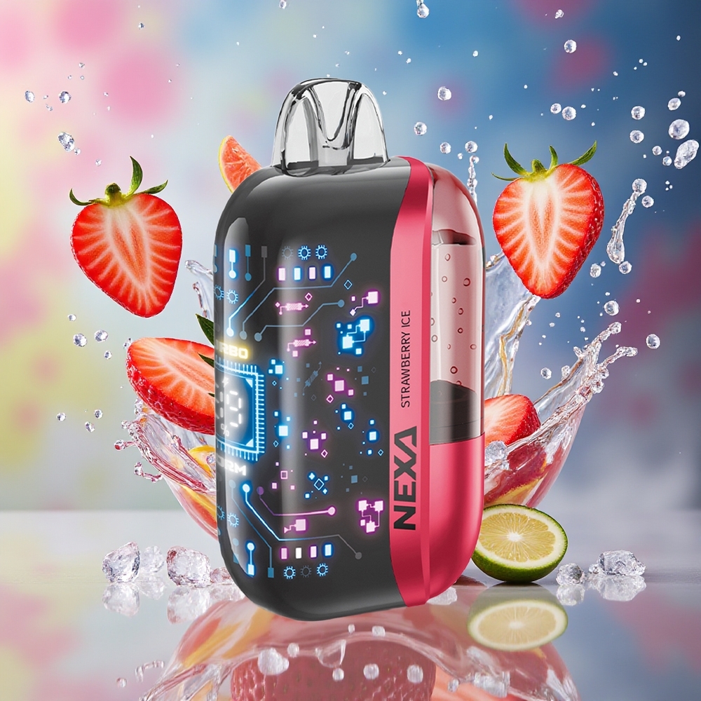 NEXA Ultra 50000 Puffs Norge Engros 20ml 800mah 5% Nikotin Jordbær Is Type-C