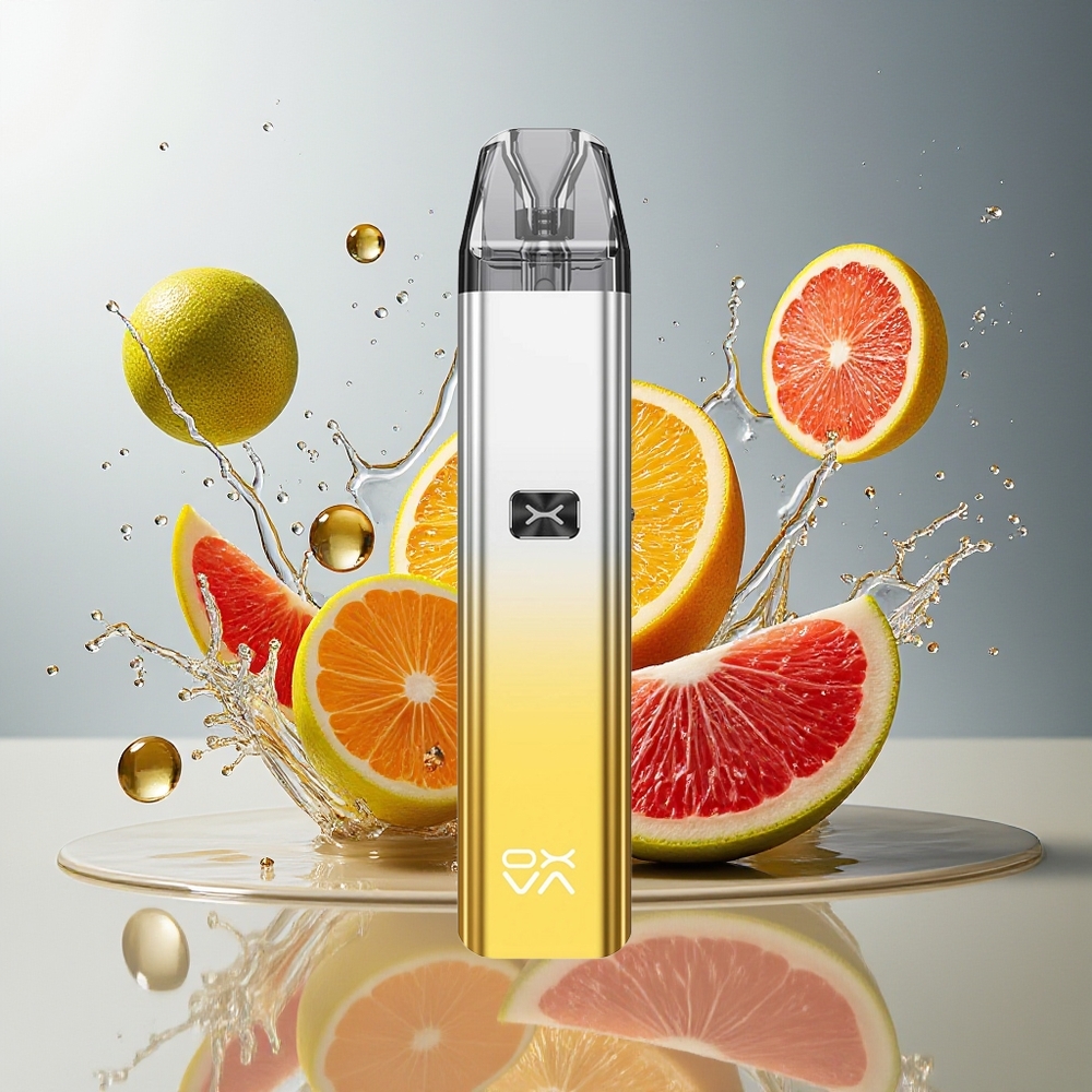 Oxva Xlim C 3-in-1 0.6-1.2ohm MTL/RDTL 900mAh 25W Glinsende Gull Sølv Norge Engros