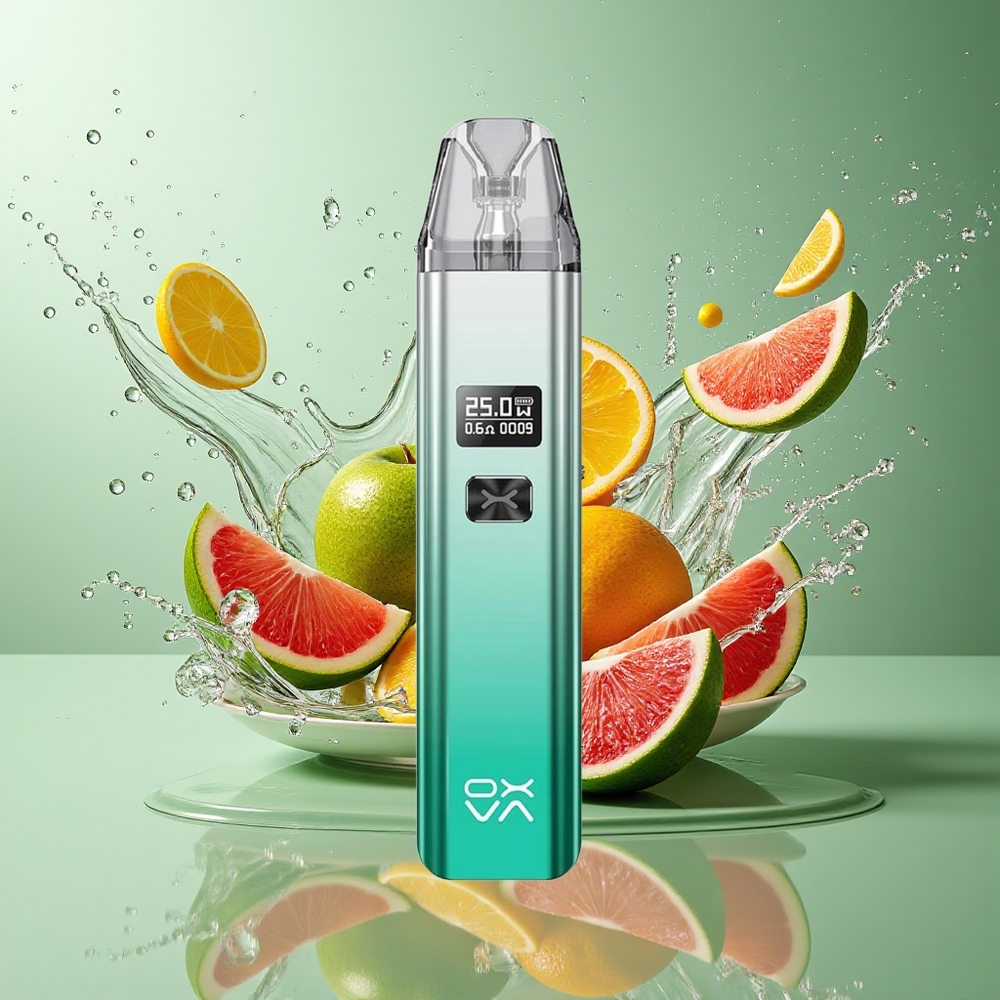 Oxva Xlim Pod 2 25W 900mAh Skjerm Lader 2ML Norge Engros Skinnende Sølv Grønn