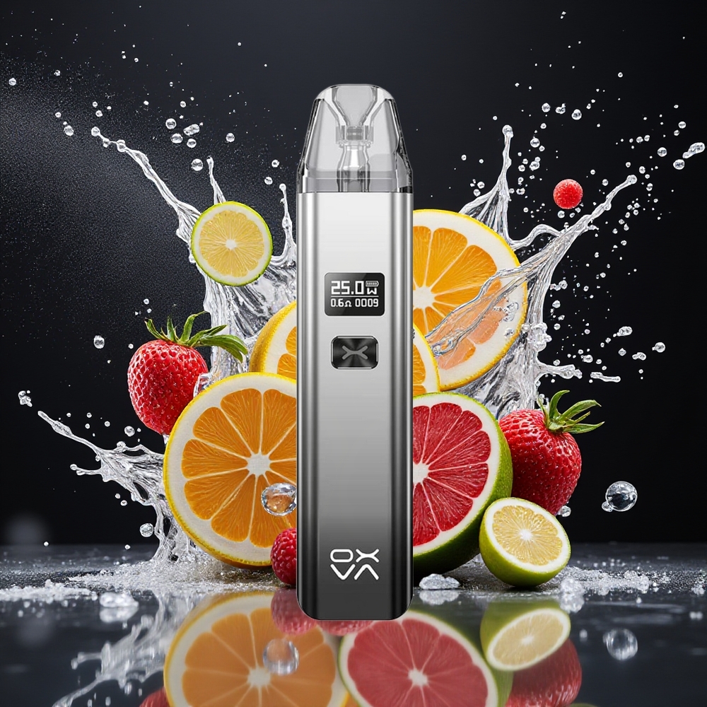 Oxva Xlim Pod 2 Skjerm 25W 900mAh Type-C Norge Engros Skinnende Sølv Svart