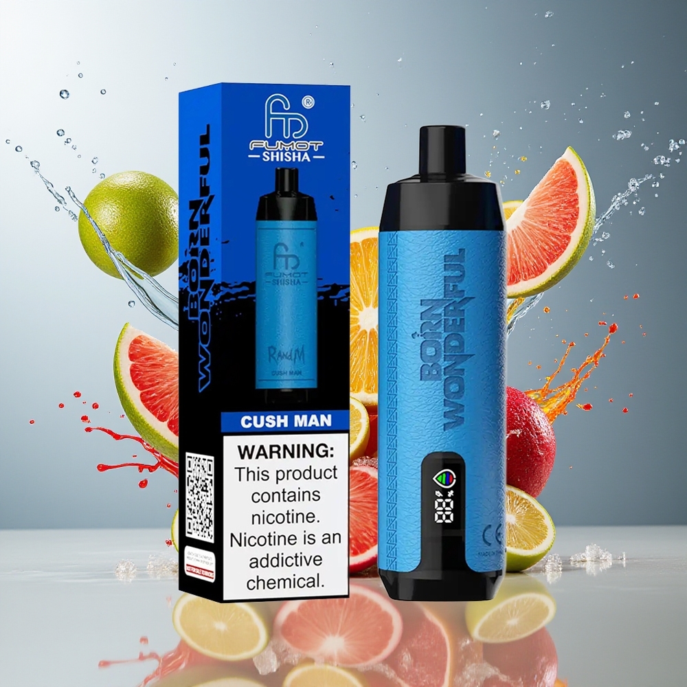 RandM Fumot Shisha 10000 Puffs 18ml 850mAh Type-C Norge Engros Cush Man