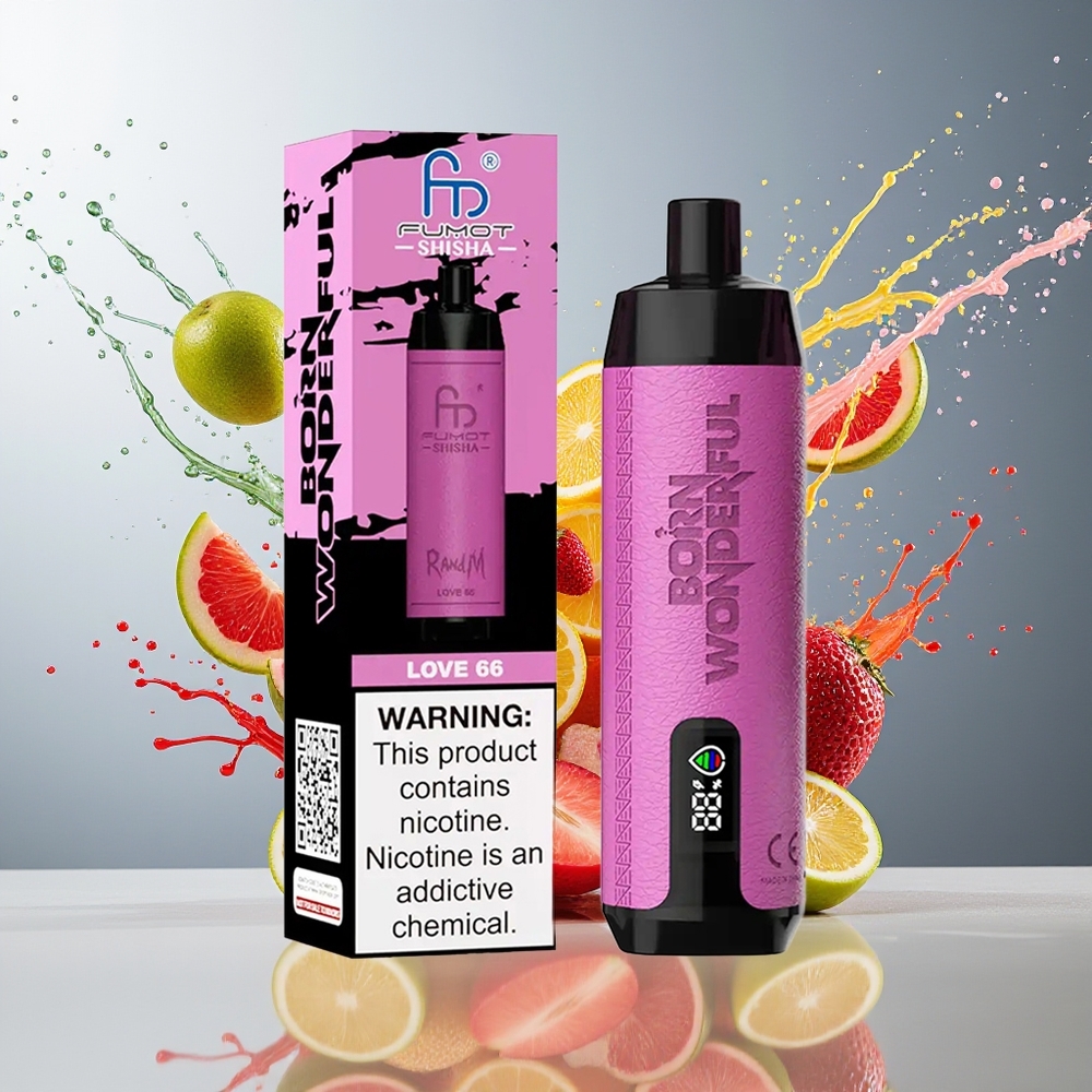 RandM Fumot Shisha 10000 Puffs Norge Engros 18ml 850mAh Type-C Kjærlighet 66