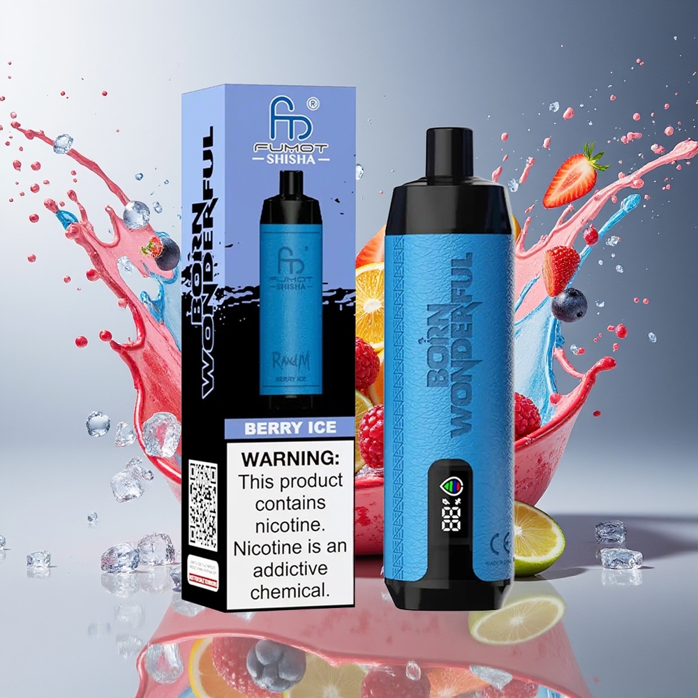 RandM Fumot Shisha 10000 Puffs Norge Engros Bæris LED Type-C 850mAh 0.6ohm Mesh