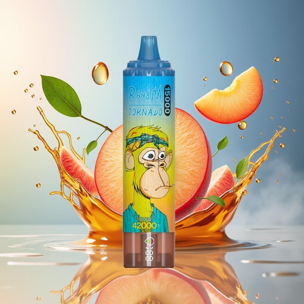 RandM Fumot Tornado 15000 Norge Engros 25ml 850mAh Type-C LCD Fersken Mango