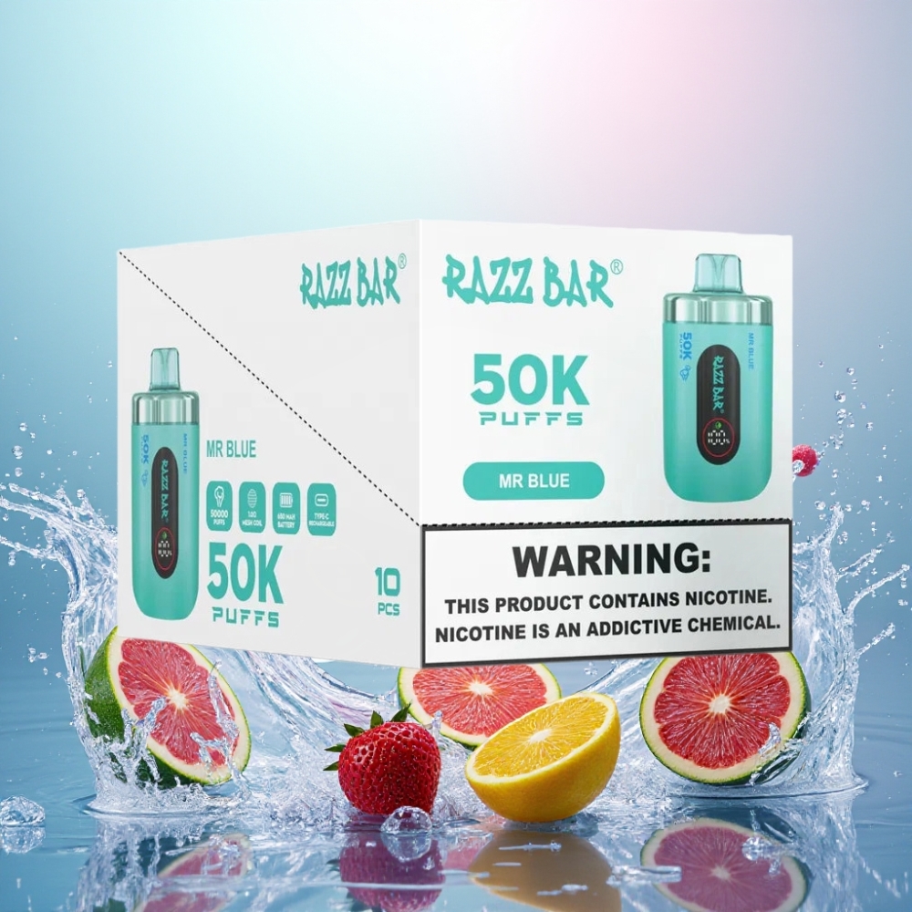 Razz Bar 50K Mr Blå Norge Engros Mesh Coil Type-C 2% Nikotin