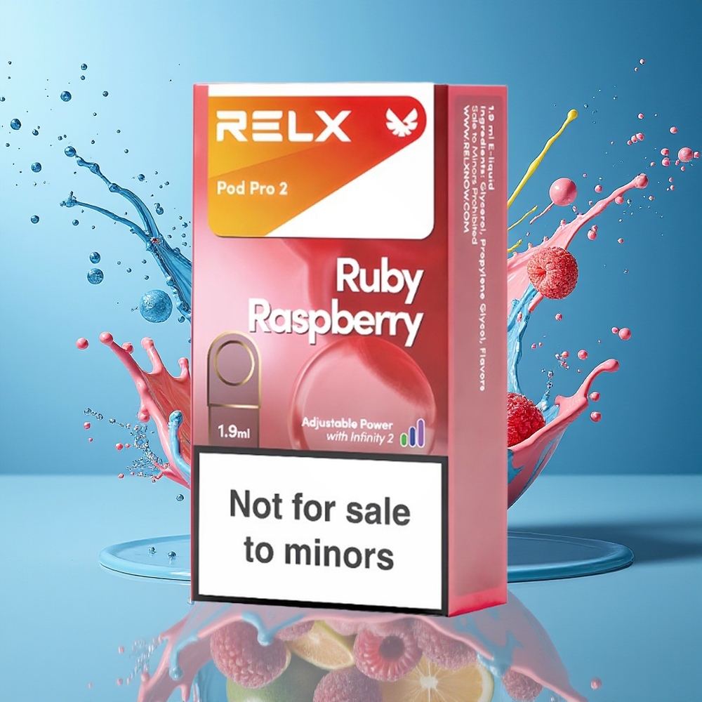 Relx Pod Pro 2 600 puffs 1.9ml 3%/5% Blåbringebær Norge Engros 3 Voltage Eco/Smooth/Boost