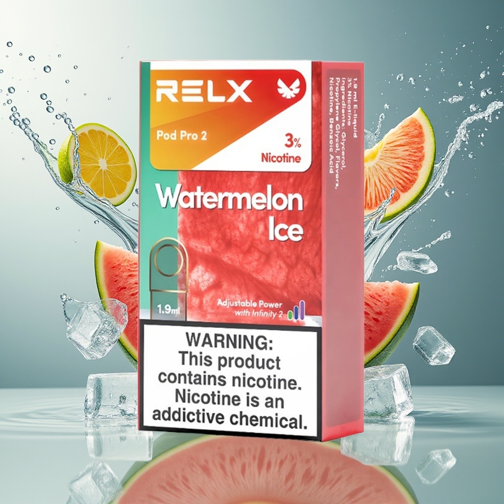 Relx Pod Pro 2 Norge Engros 1.9ml 3% 600p 3V Vannmelon Is 2pk
