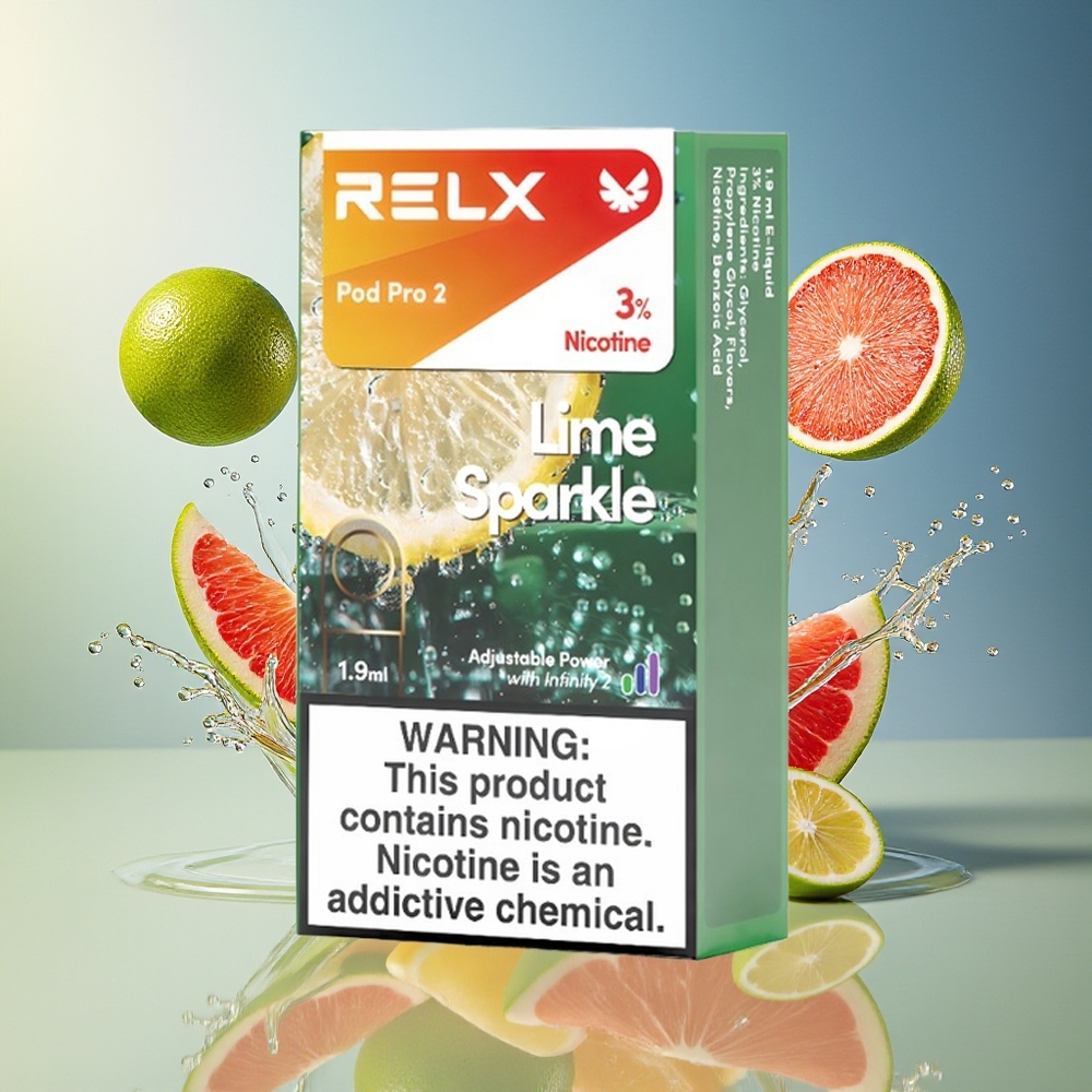 Relx Pod Pro 2 Norge Engros 1.9ml 600 Puffs 3%-5% 3 Voltage Sitronskjær