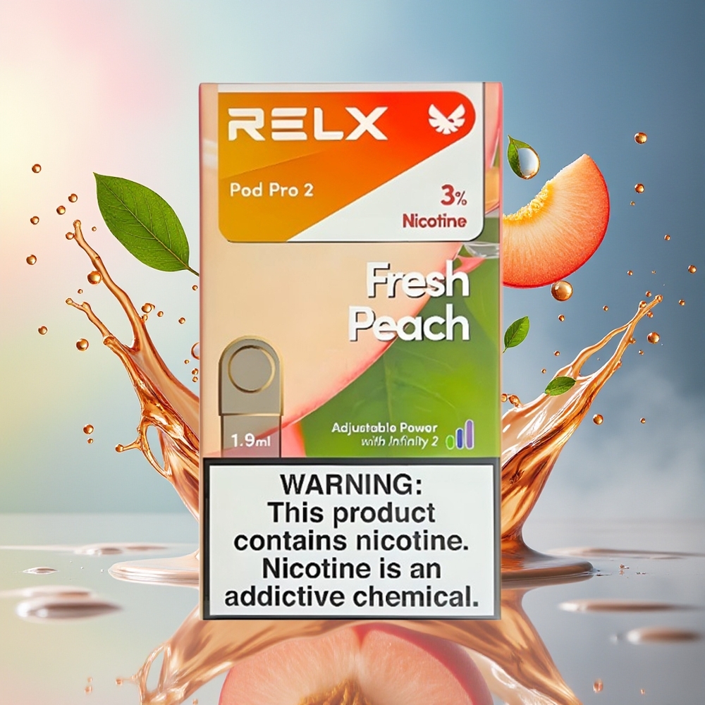 Relx Pod Pro 2 Norge Engros 1.9ml 600 puffs 3-5% Nikotin 3 Spenningsmoduser Fersken