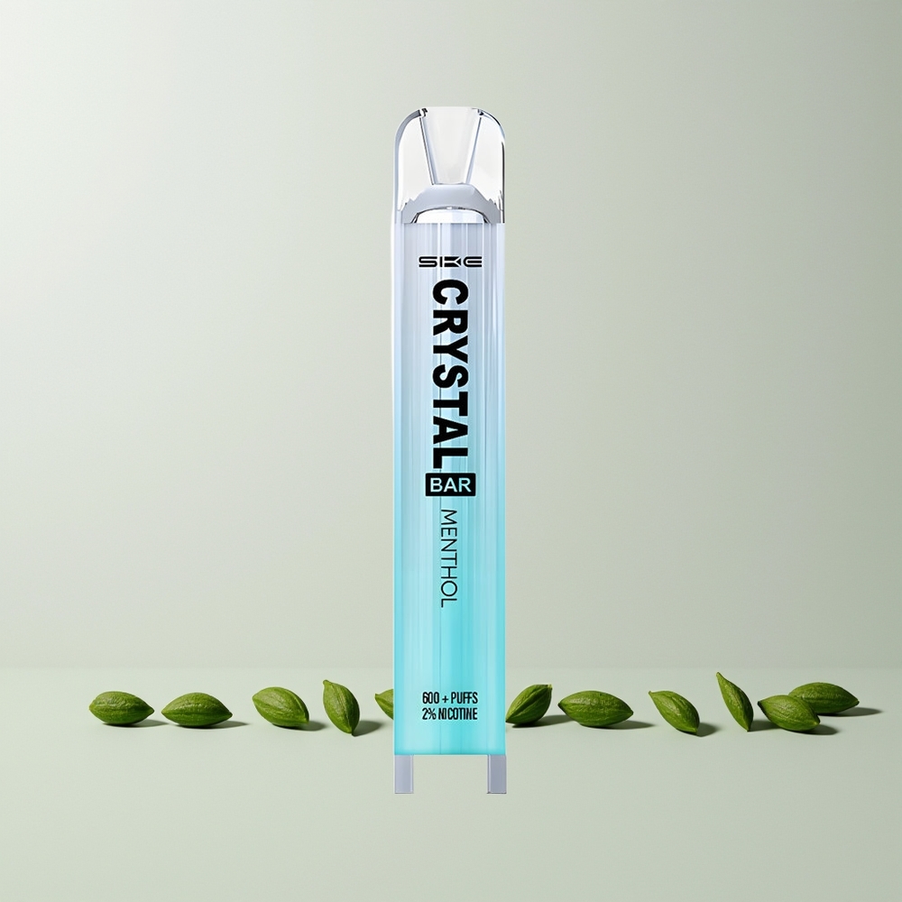 SKE Crystal BAR 600 Engangs Vape Menthol Norge Engros 2.0ml 600 Puffs 500mAh